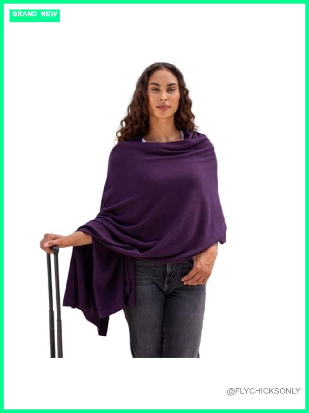 Organic Cotton Travel Scarf Wrap Shawl Women One Size Machine Washable